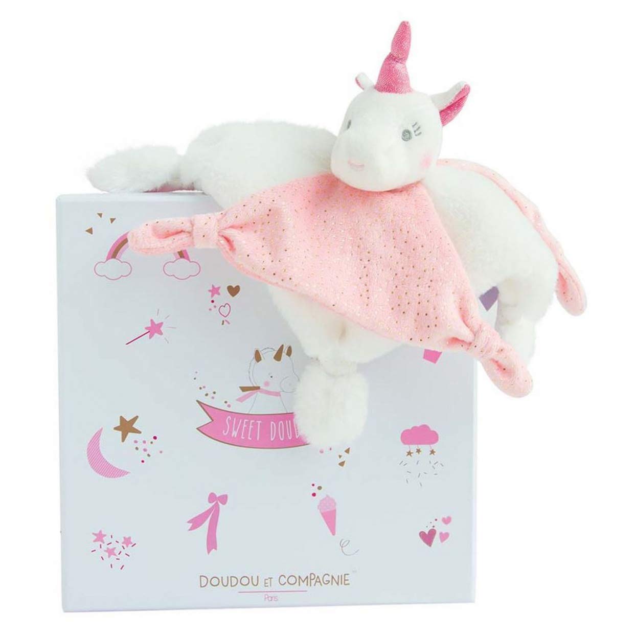 Doudou et Compagnie Cuddly Blanket Unicorn