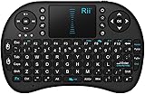 Rii i8 2.4GHz RF Mini Wireless Keyboard with Touch Pad Mouse Black UK Layout KODI XBMC Raspberry Pi Android Box HTPC IPTV Remote Control