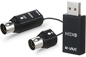 SUMMINA Wireless MIDI Adapter MIDI Interface Midi Cable MS1 Mini Wireless Transmission System MIDI System MIDI Wireless Adapter Plug and Play Support for Devices