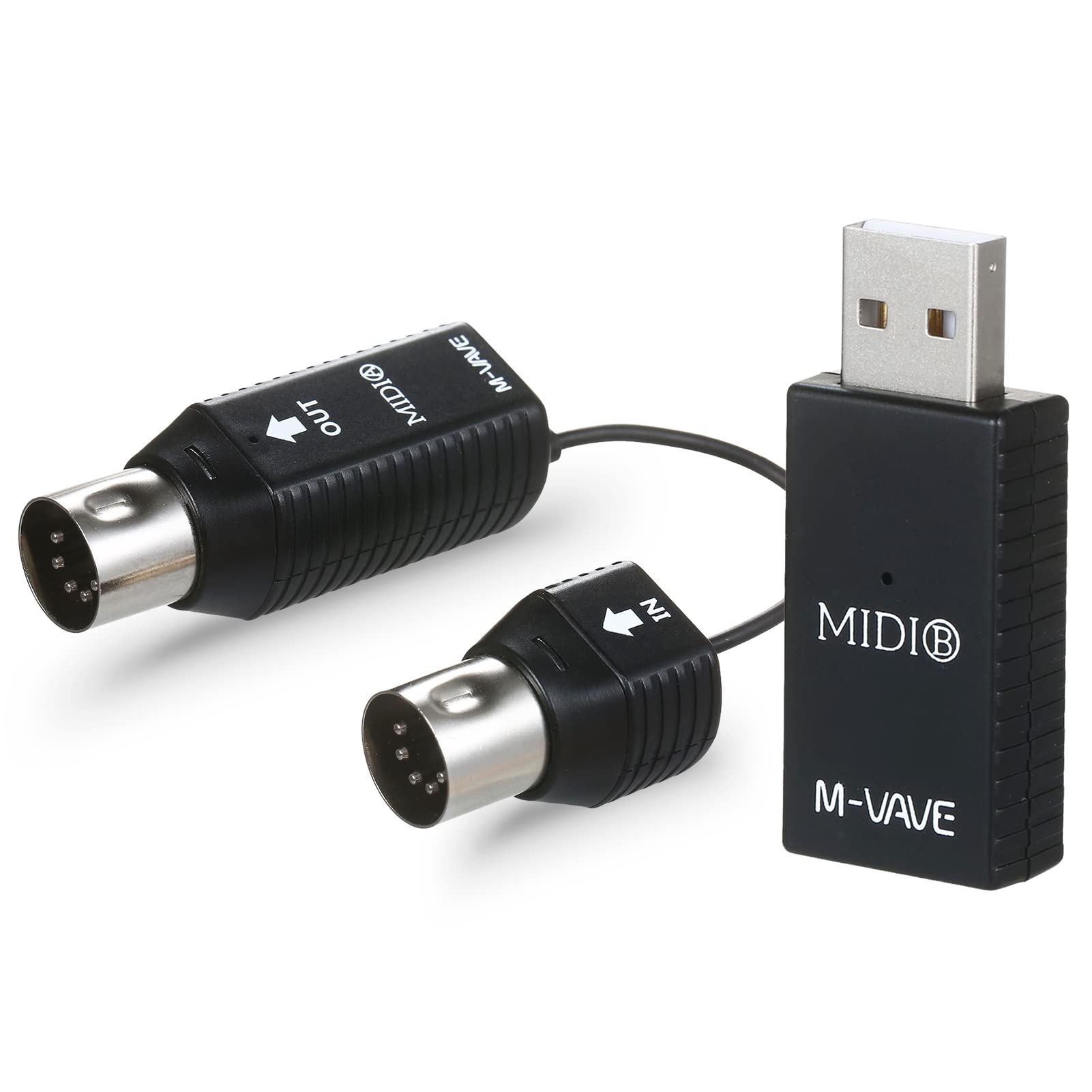 MS1 Mini Wireless MIDI Adapter - MIDI Interface, Plug and Play, Supports Multiple Devices