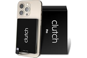 Clutch - Pro USB-C Portable Charger - Compatible with iPhone 15,16, 17 & Android Devices - Power Bank Magnetic Battery - TSA Travel Approved - USB Rechargeable - Built-in Cable - 5000 mAh - 3.7oz