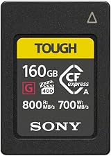 Sony 160GB CFexpress Type A TOUGH Memory Card VPG400 800MB/s Read 700MB/s Write