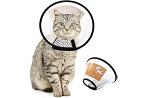QIYADIN Plastic Pet Recovery Collars & Cones for Dogs and Cats After Surgery Adjustable Dog Neck Cone Surgical Elizabeth E-Co