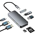 Dual HDMI Adapter for 2 Monitors, Laptop Docking Station Dual Monitor, HDMI Splitter for Dual Monitors, 4K@60hz Double Monitor Adapter, USB C Docking Station for Dell/HP/Mac Laptop