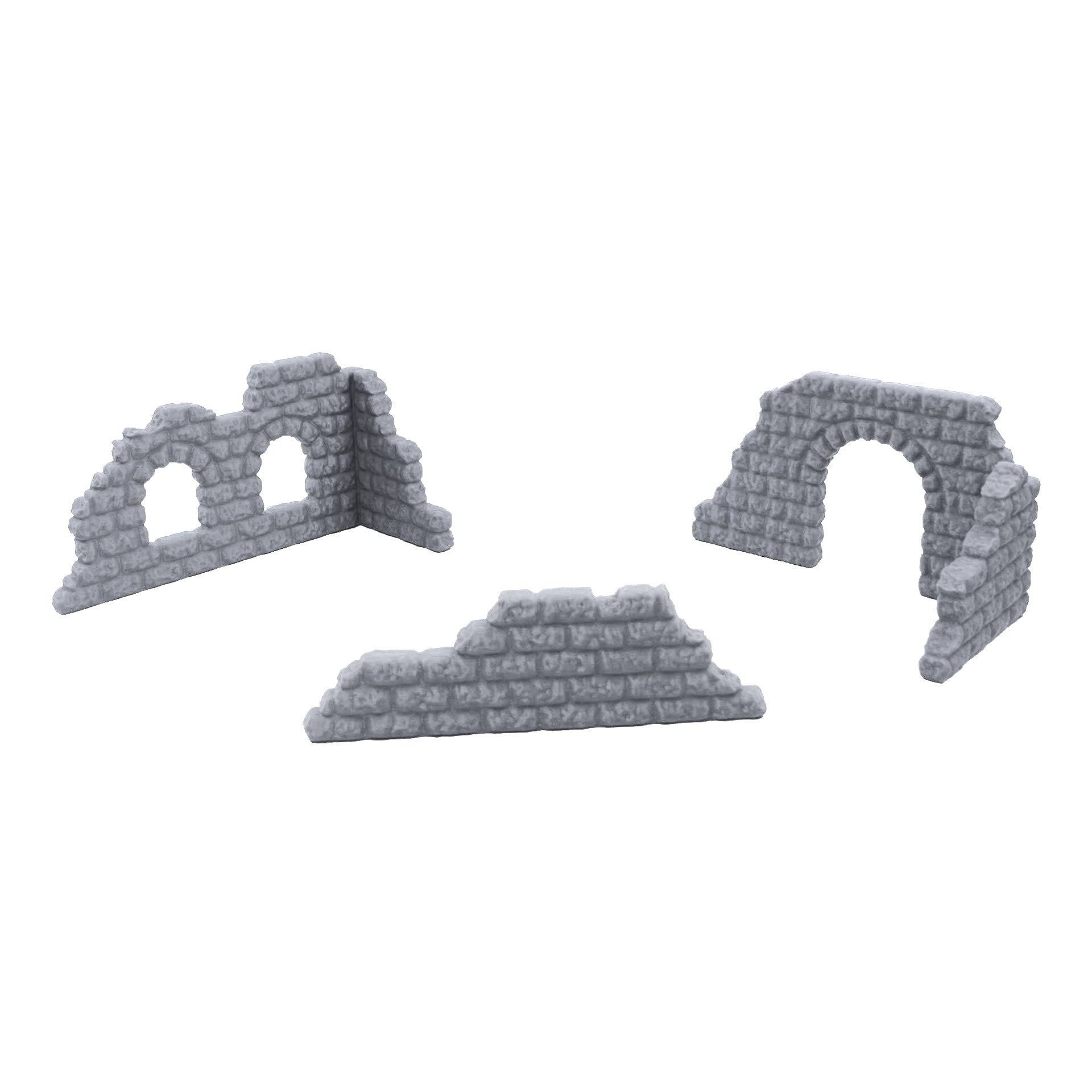 EnderToys Cobblestone Wall Set, Terrain Scenery for Tabletop 28mm Miniatures Wargame, 3D Printed and Paintable