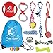 Dog Rope & Chew Toy 10 Pack Set | Puppy Starter Kit | For Small to Medium Dogs, Interactive Variety Toys w/Nylon Storage Bag | For Tug of War, Ball, Teething Puppies