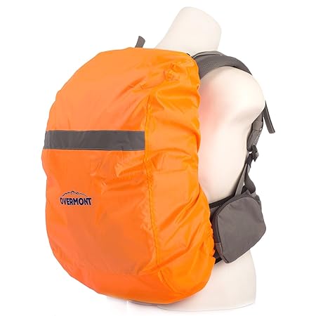 Overmont Wasserdicht Rucksack Regencover Regenabdeckung Regenschutz Regenschutzhülle mit Reflektierendem Streifen für Reisen 