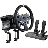 MOZA R5 All-in-One PC Gaming Racing Simulator: 5.5Nm Direct Drive Wheel Base, 11-inch Racing Wheel, Anti-Slip Pedals and a Desk Clamp, Cloud-based App Control