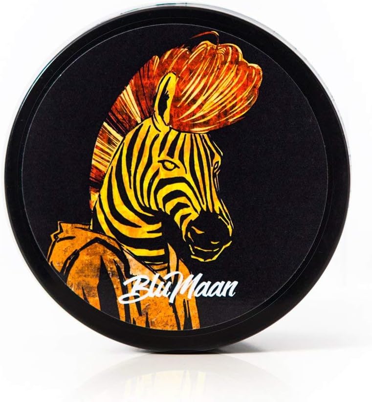 BluMaan Cavalier Menโs Hair Clay - Contains 5 Nourishing Organic Oils - Long-lasting Heavy Hold For Textured, Natural Finish - Tames Coarse, Wavy And Thick Hair - 2.5 oz (74 ml)