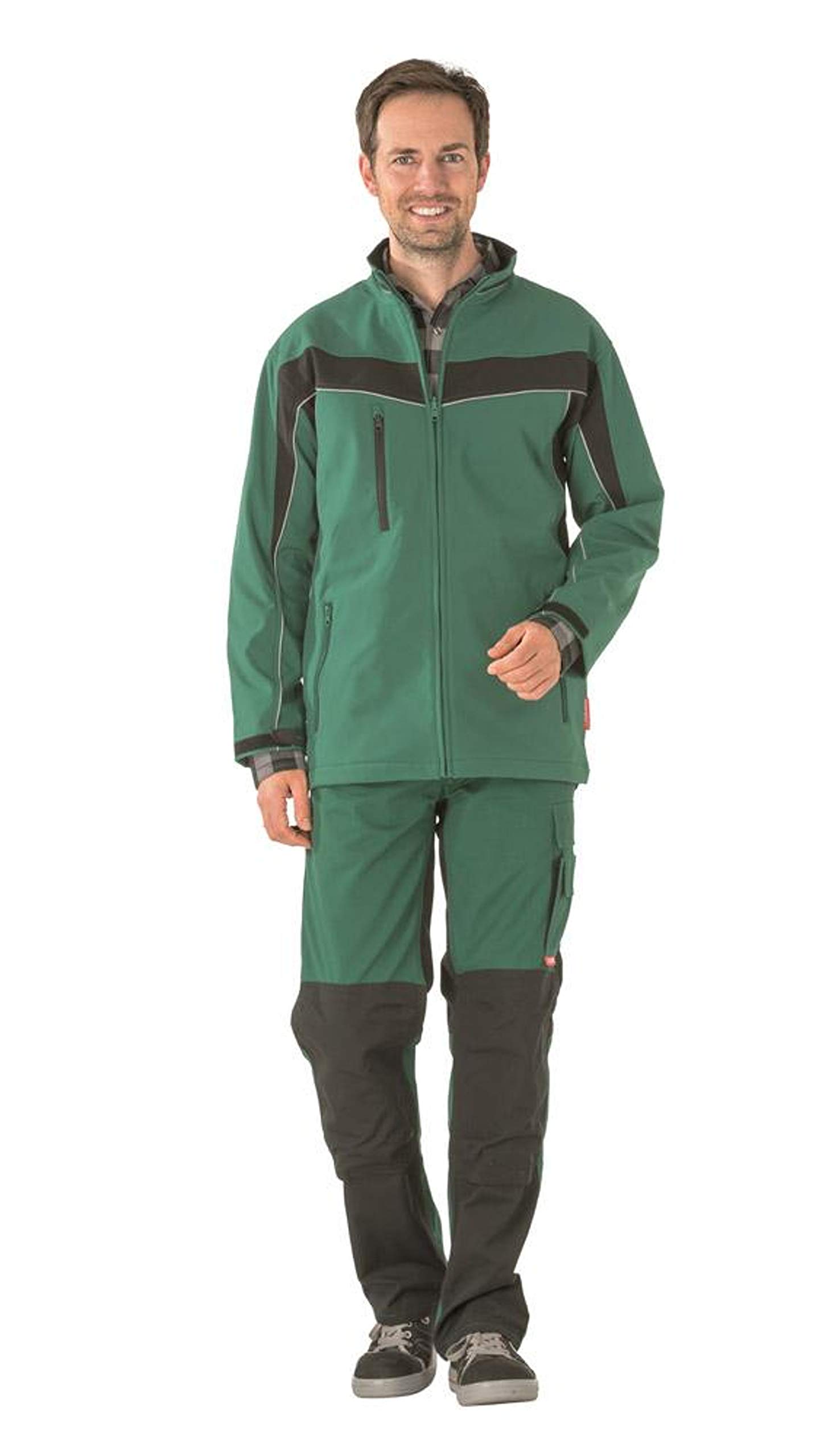 Planam 2705044 Size Small "Plaline" Softshell Jacket - Green/Black
