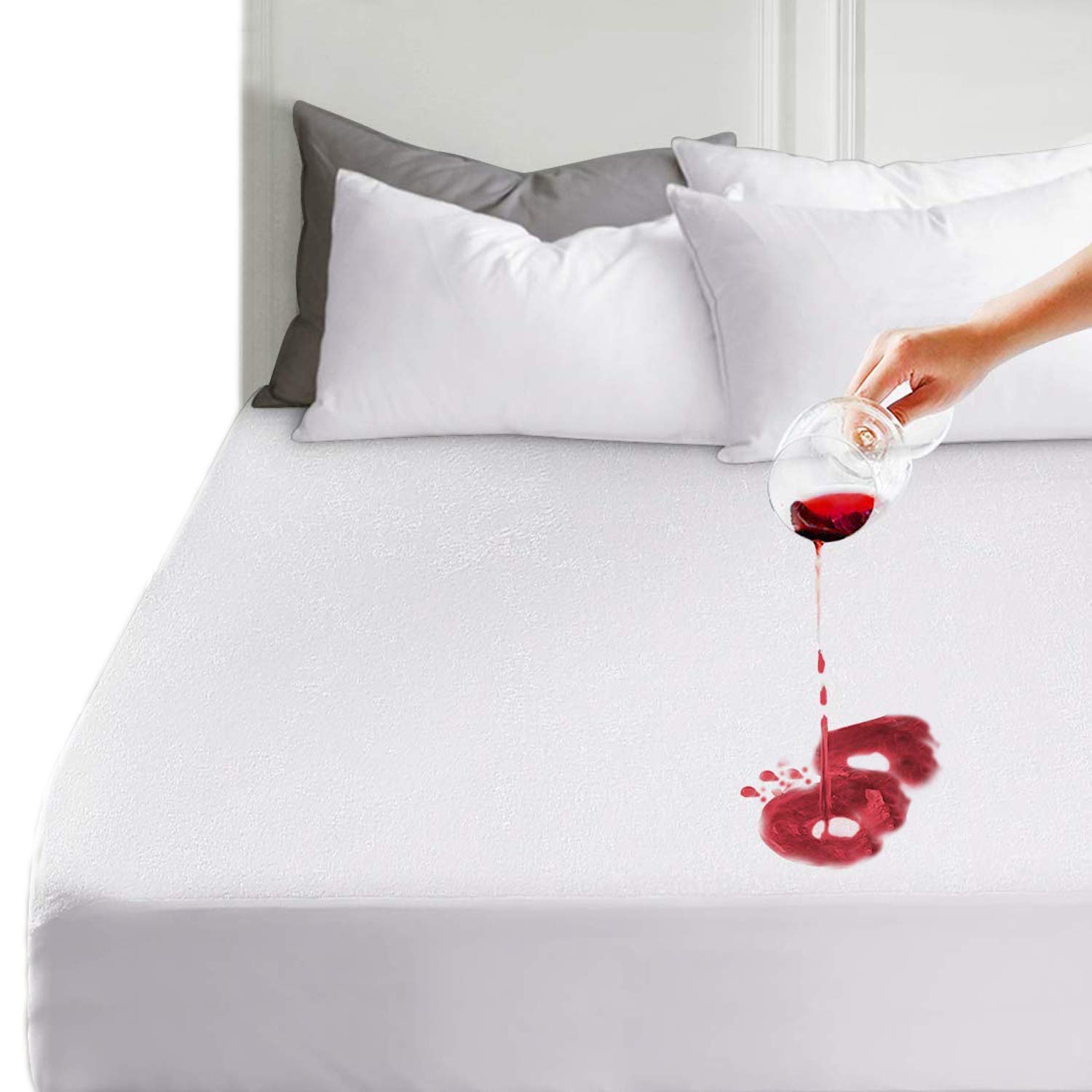 RECCI Premium Bamboo Mattress Protector Queen Size 100 Bamboo Fabric