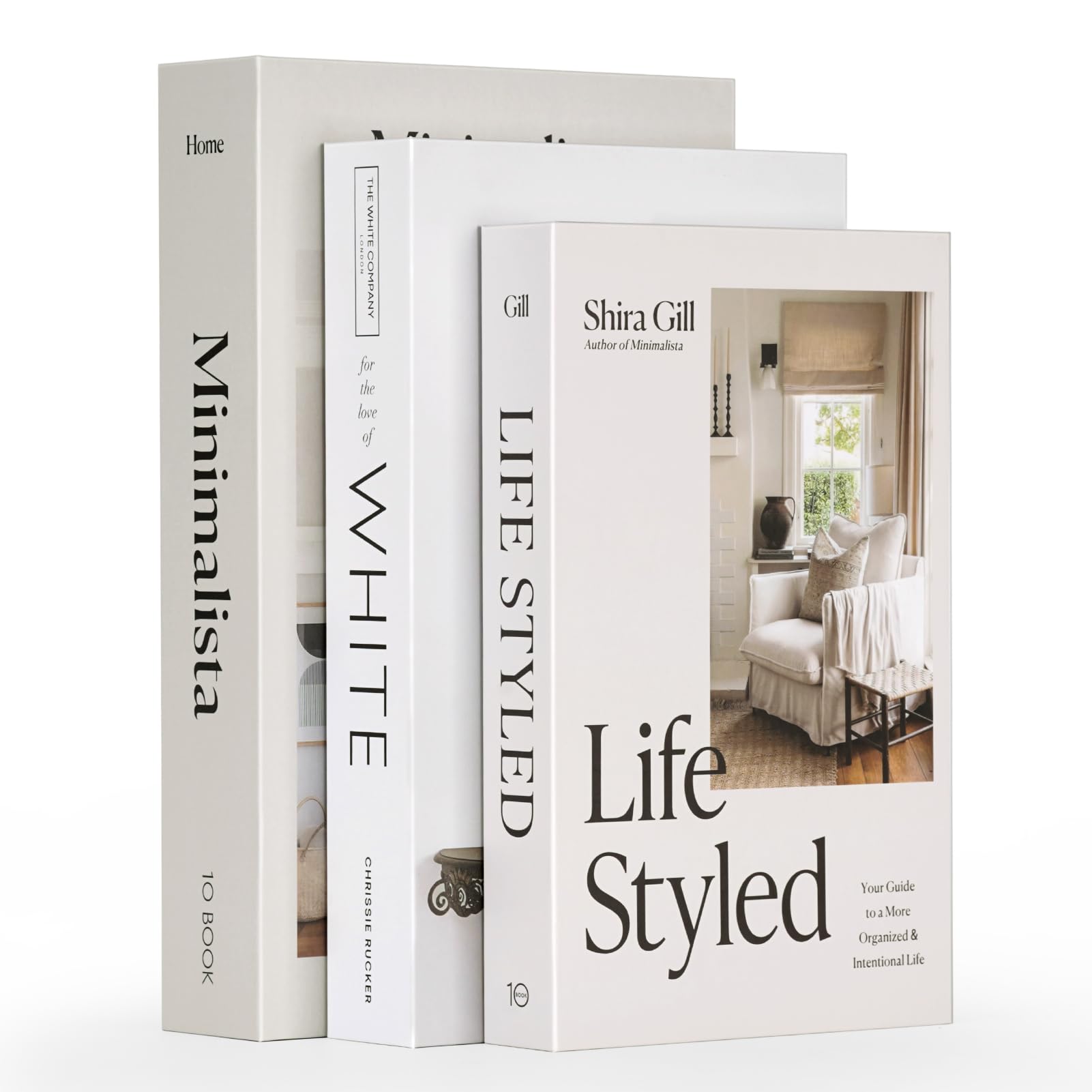 Photo 1 of **ONLY HAS ONE BOOK**Bahhatii Decorative Fake Books with Hidden Storage, Large Faux Book Boxes for Coffee Table Home Decor, Set of 3, Ivory