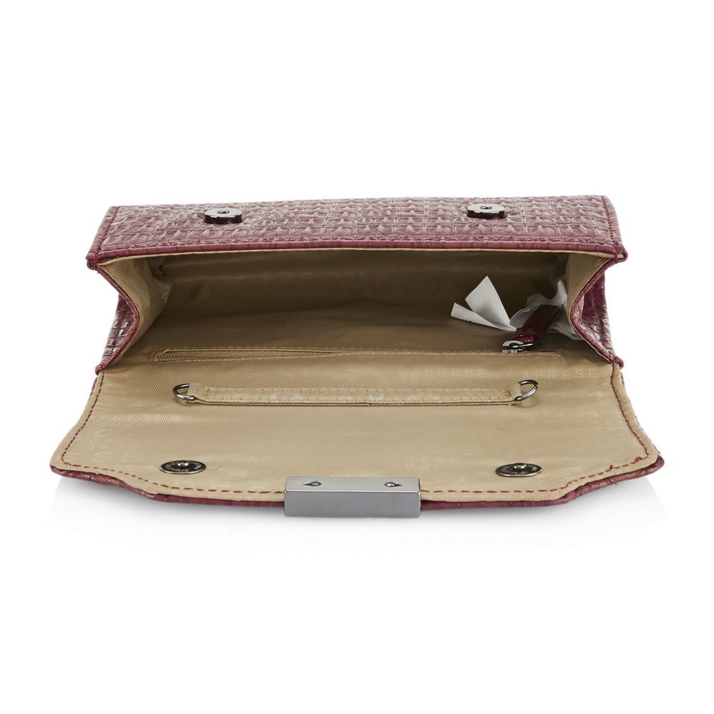 caprese women's sling bag (croc maroon)