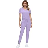 Natural Uniforms Womens Ultra-Soft Luxe Stretch Jogger Scrub Set with Regular and Petite Sizes