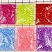 YUEAON 12 Pack Colorful Slushie Fishbowl Beads with 1000pcs Mixed Slices for Slime Making kit Colorful Vase Filler Beads Kids Crafts(12ounce,12colors)