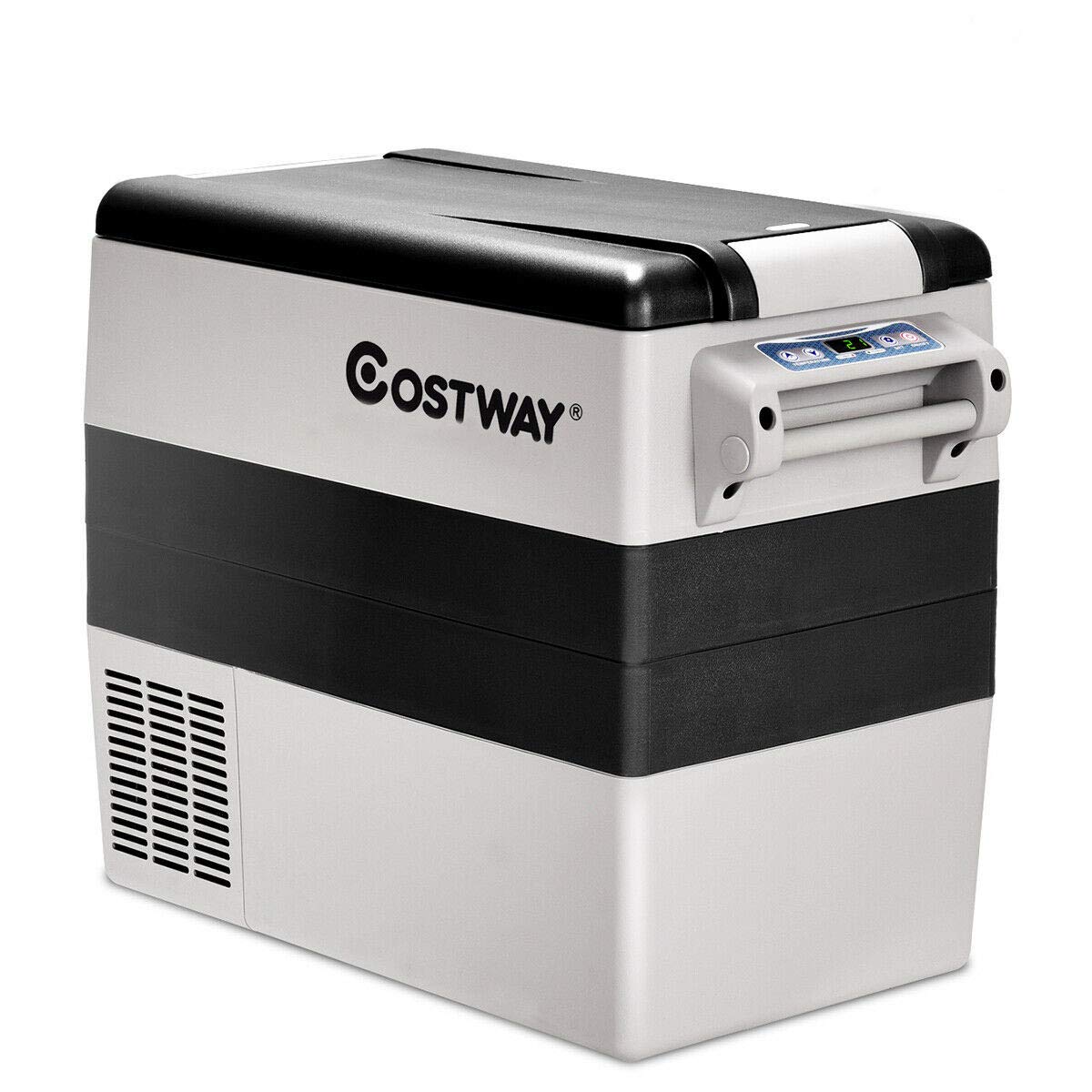 COSTWAY Car Refrigerator, 55Quart Portable Compressor Freezer, 4°F to