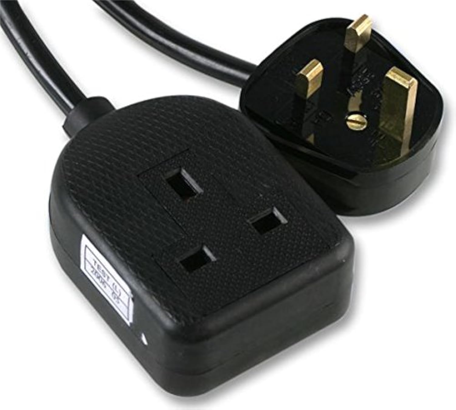 Pro Elec PELB1606 Rubberised Plastic 1-Gang Extension, Black, 5m Lead