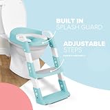 KIDOOLA Adjustable Potty Ladder Seat with Steps Handle Teal view 3