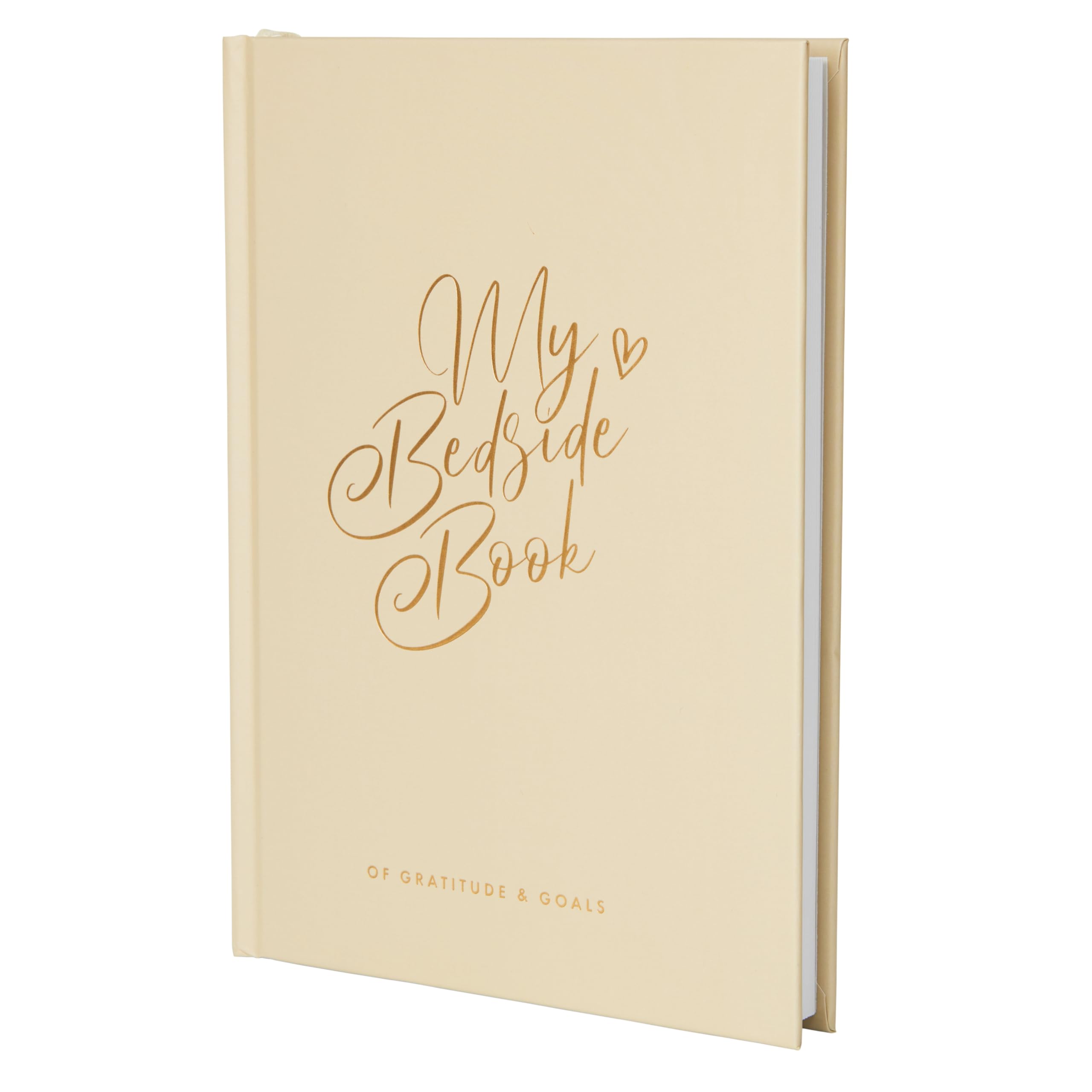Perfect Planner Company - Bedside Book for Gratitude and Goals - Champagne - A5 Selfcare Journal for Women - Reduce Stress and Overthinking - 100gsm FSC paper - Hard Cover, 100 Pages