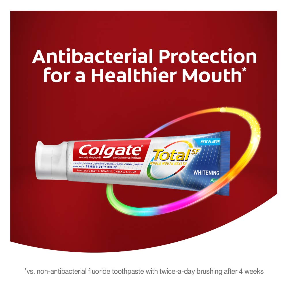 Colgate Total Whitening Toothpaste Gel - 4.8 ounce (4 Pack) : Beauty