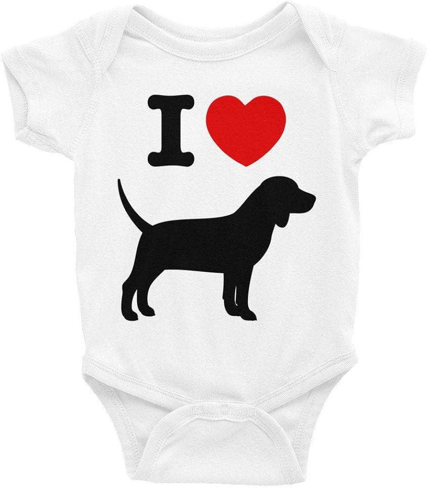 Baby Bodysuit, Beagle Dog Baby Clothes, I Love Beagles Baby