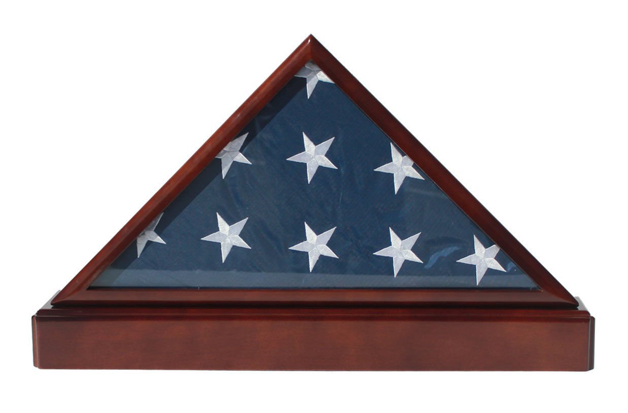 5 'X 9.5' Flag Display Case Flag Holder Box With Pedestal