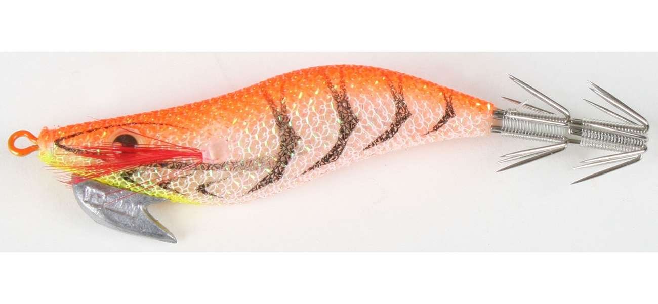 Yo-Zuri Squid Jigs Series Egi Auri-Q, Sinking, 2-1/4 Inch, 54mm, Luminous Orange
