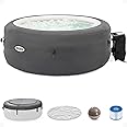INTEX 28483E SimpleSpa Inflatable Hot Tub 4 Person Bubble Massage Spa: Includes Insulated Cover – Built-in QuickFill Inflation – Soothing Jets – 77" x 26"
