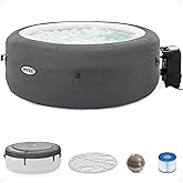 INTEX 28483E SimpleSpa Inflatable Hot Tub 4 Person Bubble Massage Spa: Includes Insulated Cover – Built-in QuickFill Inflatio