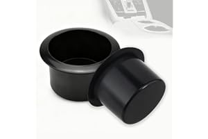 Uhuida Couch Cup Holder, 2 Pack Black Sofa Cup Holder Insert, Universal Plastic Recessed for RV Boats, Cars, Sofas and Golf C