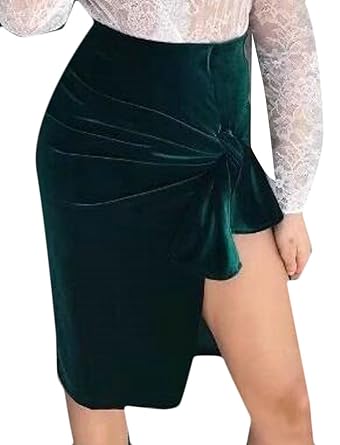 velvet bodycon skirt