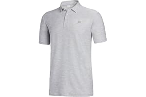 Three Sixty Six Golf Shirts for Men - Dry Fit Short-Sleeve Polo, Athletic Casual Collared T-Shirt