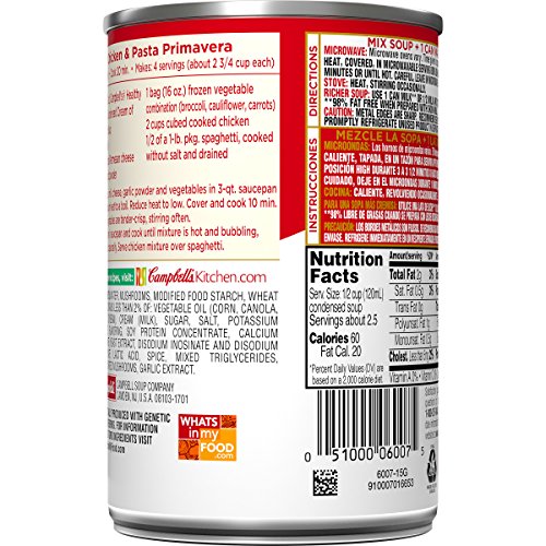 Campbell's Condensed Healthy Request Cream of Mushroom Soup, 10.5 Ounce Can
