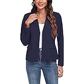 YOUNIFIZ Womens Blazer Casual Long Sleeve Button Notch Lapel Work Office Business Blazers Jackets with Pockets