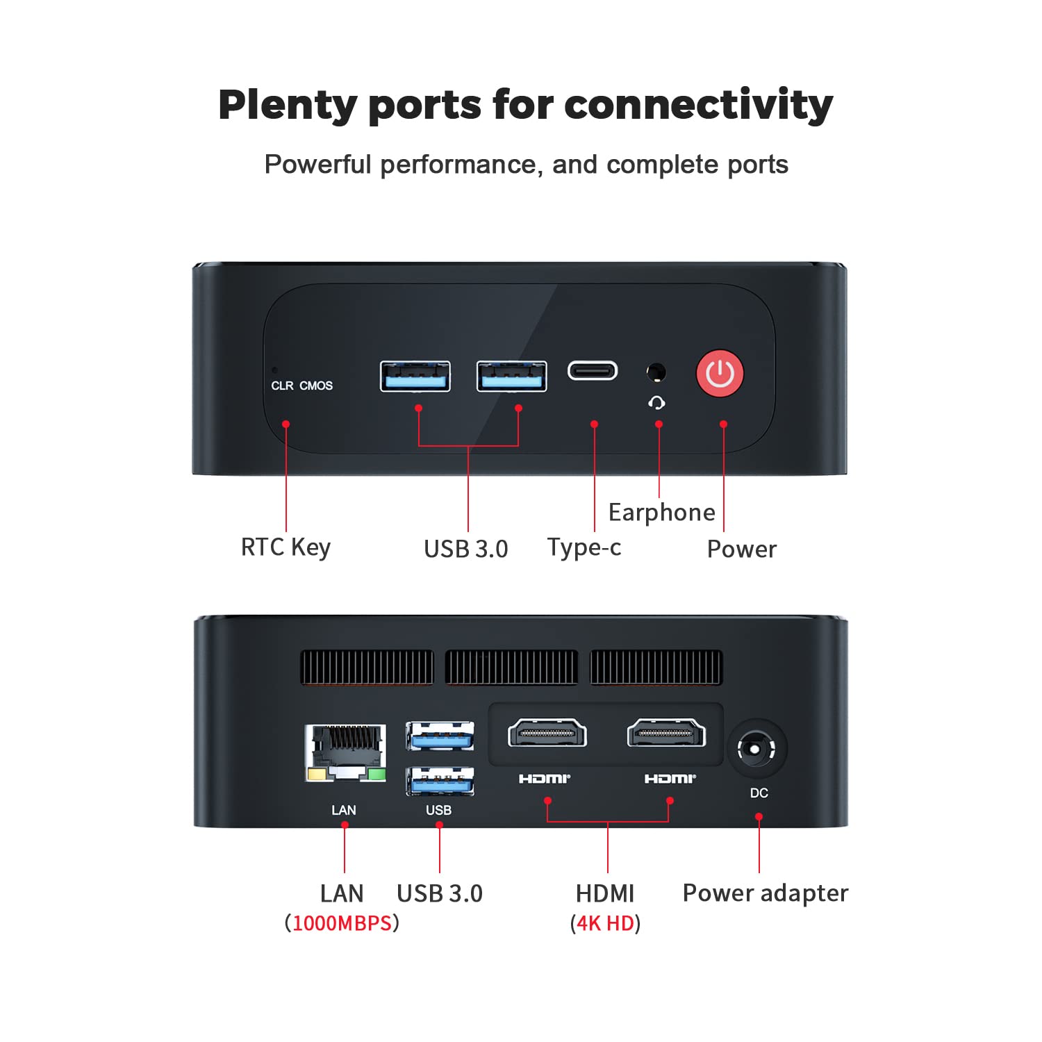 Beelink SER3 Mini PC, AMD Ryzen 7 3750H Processor,16GRAM/500GB M.2 NVME SSD Mini Computer,Gigabit Ethernet,4K@60hz Output, Mini Desktop Computer, Dual HDMI, WiFi 5,BT4.0, Support Auto Power On