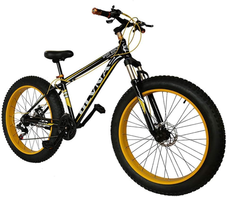 Amazon ファットバイク26ホイールサイズと男性の性別ファット自転車 スノーバイク ファッションmtb 21スピードフルサスペンションスチールダブルディスクブレーキマウンテンバイクmtb自転車 Wghz クロスバイク