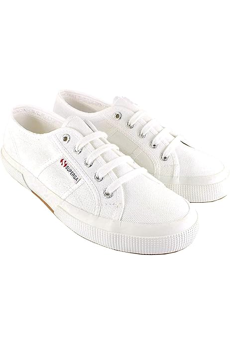 superga 2750 leather trainers in white