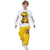 QPJQPJ Boy Clothes Sweatsuit Pants Sets Fall Winter Baby Boy Clothes Dinosaur print Tops + Joggers Pants Outfit Set