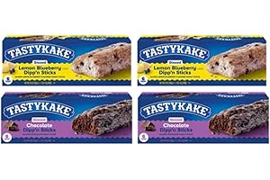 GET IT BOXED TastyKake Dipp'n Sticks - Glazed Chocolate & Lemon Blueberry - 4 Pack