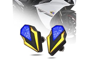 Flush Mount Turn Signals Motorcycle LED Sequential Blinkers 3 Wire Front Indicators Compatible with Yamaha YZF R1 R3 R6 R6S F