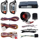 EASYGUARD EC200-K9 2 Way Car Alarm System with LCD Pager Display Remote Engine Start Turbo Timer Mode Shock Alarm DC12V Long Remote Range