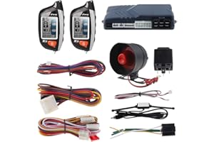EASYGUARD EC200-K9 2 Way Car Alarm System with LCD Pager Display Remote Engine Start Turbo Timer Mode Shock Alarm DC12V Long Remote Range