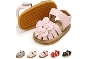 Babelvit Infant Baby Girl Boy Sandals Comfort Premium Summer Outdoor Casual Beach Shoes with Flower Bowknot Anti Slip Rubber Sole Newborn Toddler Prewalker First Walking Shoes