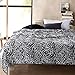 Luxury Collection Ultra Soft Plush Fleece Lightweight All-Season Throw/Bed Blanket (Queen, Black leopard)