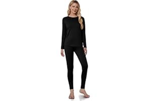 VZV Thermal Underwear for Women, Long Johns for Women Thermal Sets Fleece Lined Base Layer Top and Bottom Set