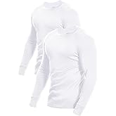 Comfneat Men's 2-Pack Long Sleeve Shirts Cotton Undershirts