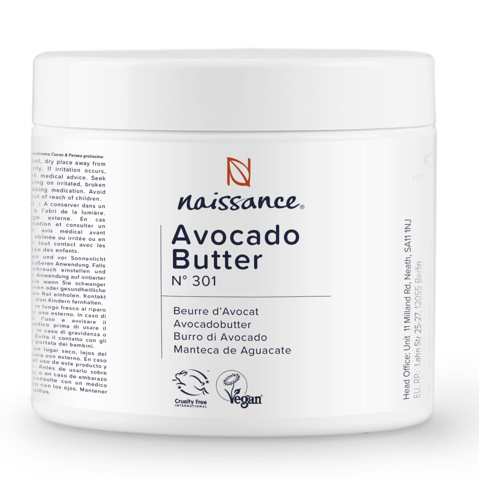 Naissance Avocado Butter (no. 301) 250g 100% Natural
