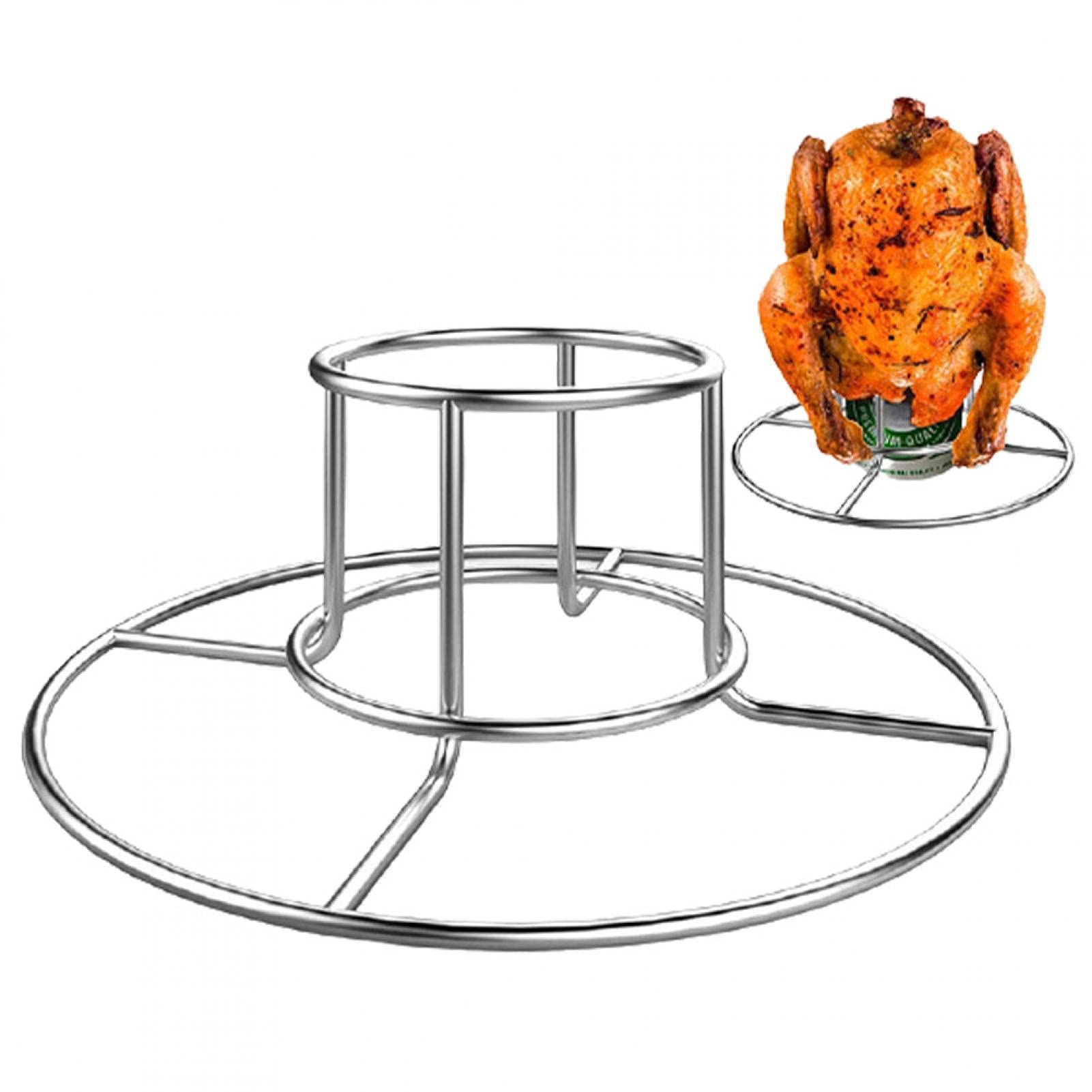 Fiacvrs Beer Can Chicken Holder, Rib Rack For Smoking, BBQ Chicken Rack Smoker Stand Bbq Tool Grill Stainless Steel Holder For Outdooor Indoor Cooking Grill(size:7.5x2.8inch)