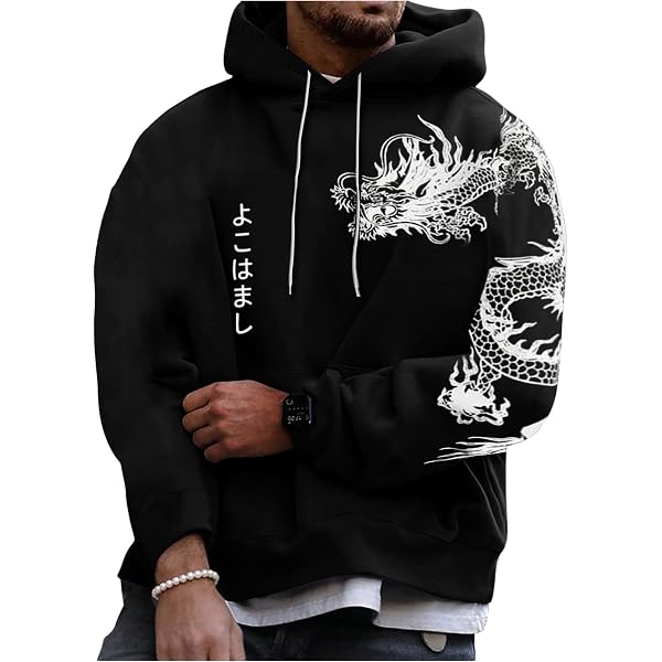 Sudadera Con Capucha Para Hombre Estilo Occidental - Estampado Azteca/Tribal, Manga Larga, Casual, Varios Colores