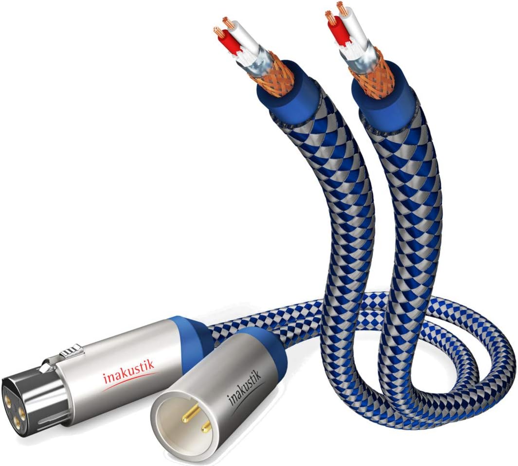 IN - AKUSTIK In-akustik Premium II Stereo Audio XLR 3m, blue / silver, 3 m